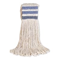 Rubbermaid FGE13800WH00 24 oz Mop Head - Universal Headband, Looped End, Cotton, White
