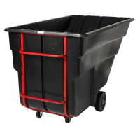 Rubbermaid FG103500BLA 2 cu yd Trash Cart w/ 1900 lb Capacity, Black