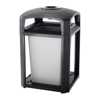 Rubbermaid FG397001 SBLE 35 gal Landmark Series Container - 26x26x40" Dome Top Frame, Ashtray, Sable