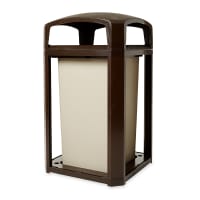 Rubbermaid FG397500 SBLE 50 gal Landmark Series Container - 26x26x46 1/2" Dome Top Frame, Sa...