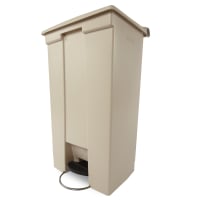 Rubbermaid FG614600BEIG 23 gal Rectangle Plastic Step Trash Can, 19 3/4"L x 16 1/2"W x...