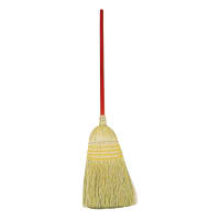 Rubbermaid FG638400ORAN 58"L Warehouse Broom w/ Straight Corn Bristles &amp; Stained Handle