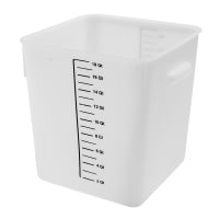 Rubbermaid FG9F0800 WHT 18 qt Square Storage Container - Poly White