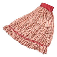 Rubbermaid FGA25306OR00 Large Wet Mop Head - 5" Headband, 4 Ply Cotton/Synthetic Blend, Oran...