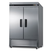 Summit SCRR492 56" Two Section Reach In Refrigerator, (2) Left/Right Hinge Solid Doors, 115v