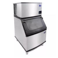 Manitowoc Ice IYF0300W/D400 310 lb Indigo NXT™ Half Cube Ice Maker w/ Bin - 365 lb Storage, Water Cooled, 115v