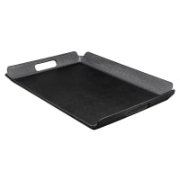 GET Rectangular Healthcare Room Service Tray, 21 1/4" x 15 1/4", Plastic, Black (RST-15...
