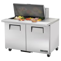 True TSSU-48-15M-B-HC 48" TSSU Series Mega Top Sandwich/Salad Prep Table w/ Refrigerated Bas...