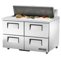 True TSSU-48-12D-4-HC 48" TSSU Series Sandwich/Salad Prep Table w/ Refrigerated Base, 115v