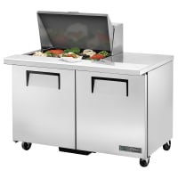 True TSSU-48-12M-B-HC 48" TSSU Series Mega Top Sandwich/Salad Prep Table w/ Refrigerated Bas...