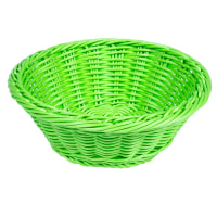 GET 9 1/2" Round Serving Basket, Polypropylene, Green (WB-1501-G)