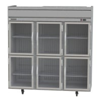 Beverage-Air HFP3-5HG 78" Three Section Reach-In Freezer, (6) Glass Doors, 115v