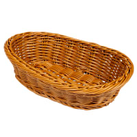 GET Oval Bread Basket, 11 3/4" x 8", Polypropylene, Honey (WB-1505-HY)