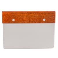 American Metalcraft DS6704 Dough Cutter/Scraper w/ Handle, 6" x 4 1/2", Stainless/Wood