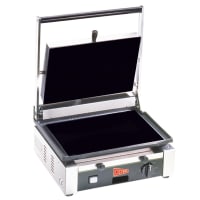 Cecilware Pro Single Commercial Panini Press w/ Cast Iron Smooth Plates, 110v (TSG1F)