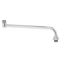 T&S 002871-40 12" Back Section for Double Joint Nozzles - Brass, Chrome Plated