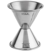 Tablecraft 1205 Double Jigger - 1 &amp; 1 1/2 oz, Stainless
