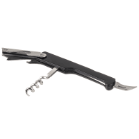 Tablecraft 1226 Waiter's Corkscrew w/ Foil Cutter &amp; Bottle Cap Opener, Black