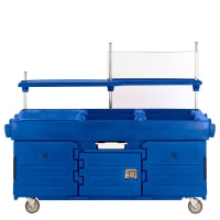 Cambro KVC856186 Kiosk Type Food Cart w/ Lockable Storage, 85 1/8"L x 33 1/2"W x 70 1/2...