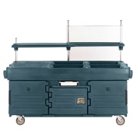 Cambro KVC856192 Kiosk Type Food Cart w/ Lockable Storage, 85 1/8"L x 33 1/2"W x 70 1/2...