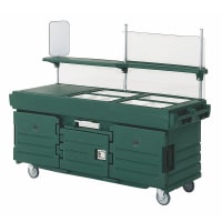 Cambro KVC856519 Kiosk Type Food Cart w/ Lockable Storage, 85 1/8"L x 33 1/2"W x 70 1/2...