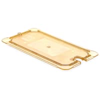 Carlisle 1/3 Size High Heat Food Pan Lid, Notched, Amber (10477U13)