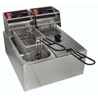 Cecilware Pro Countertop Electric Fryer - (2) 6 lb Vats,120v (EL2X6)