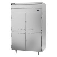 Beverage-Air PRD2HC-1AHS 52" Two Section Pass Thru Refrigerator, (8) Left/Right Hinge Solid...