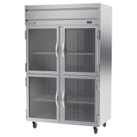 Beverage-Air HRP2HC-1HG 52" Two Section Reach In Refrigerator, (4) Left/Right Hinge Glass Do...