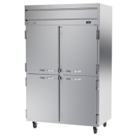 Beverage-Air HRP2HC-1HS 52" Two Section Reach In Refrigerator, (4) Left/Right Hinge Solid Do...
