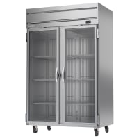 Beverage-Air HRS2HC-1G 52" Two Section Reach In Refrigerator, (2) Left/Right Hinge Glass Doo...