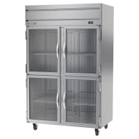 Beverage-Air HRS2HC-1HG 52" Two Section Reach In Refrigerator, (4) Left/Right Hinge Glass Do...