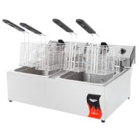 Vollrath 40707 Coutnertop Electric Fryer - (2) 10 lb Vats, 120v