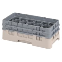 Cambro 17HS434184 Camrack Glass Rack - 2Extenders, 17 Compartment, Beige