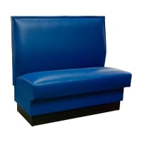 American Tables & Seating 46" x 42" Single Restaurant Booth - Plain Back, Upholstered, Red (QAS-42)