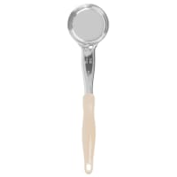 Vollrath 6433335 3 oz Round Solid Spoodle - Ivory Nylon Handle, Heavy-Duty, Stainless Steel