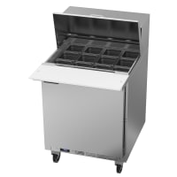 Beverage-Air SPE27HC-12M-B 27" Hydrocarbon Series Mega Top Sandwich/Salad Prep Table w/ Refrigerated Base, 115v