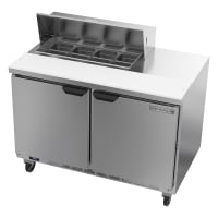 Beverage-Air SPE48HC-08 48" Hydrocarbon Series Sandwich/Salad Prep Table w/ Refrigerated Bas...