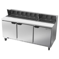 Beverage-Air SPE72HC-18 72" Hydrocarbon Series Sandwich/Salad Prep Table w/ Refrigerated Bas...