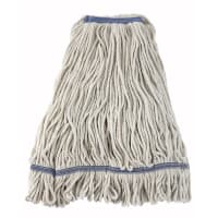 Winco MOP-32W 32 oz Wet Mop Head - Looped End, 4 Ply Poly/Cotton Blend Yarn, White