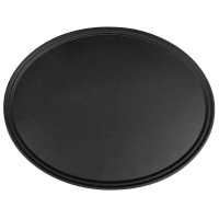 Cambro 2900CT110 Oval Camtread Serving Tray - 23 1/2x29", Fiberglass, Black Satin