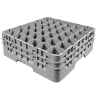 Cambro 36S534151 Camrack® Glass Rack w/ (36) Compartments - (2) Gray Extenders, Soft Gray