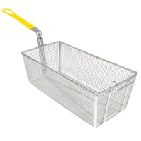 Winco FB-40 Fryer Basket w/ Coated Handle & Front Hook, 17" x 8 1/4" x 6"