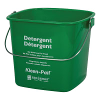 San Jamar KP97GN Kleen-Pail, 3 qt., Plastic, Green - Soaping Solution Printing