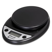 San Jamar SCDG11BK Escali 11 lb Round Digital Scale - 8 1/2" x 6", Charcoal