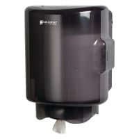 San Jamar T420TBK Wall Mount Center Pull Paper Towel Dispenser - Plastic, Black