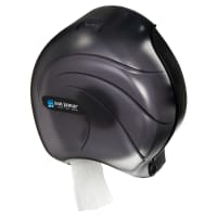 San Jamar R2090TBK 9" Single Jumbo Toilet Tissue Dispenser, Translucent Black Pearl