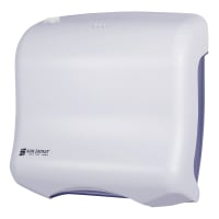 San Jamar T1750WH Wall Mount Paper Towel Dispenser w/ 240 C Fold Capacity - Plastic, White