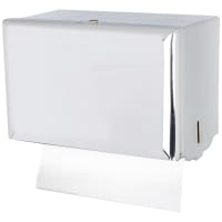 San Jamar T1800XC Wall Mount Paper Towel Dispenser for Singlefold - Steel, Bright Chrome