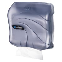 San Jamar T1759TBL Wall Mount Paper Towel Dispenser w/ 240 C Fold Capacity - Plastic, Arctic Blue